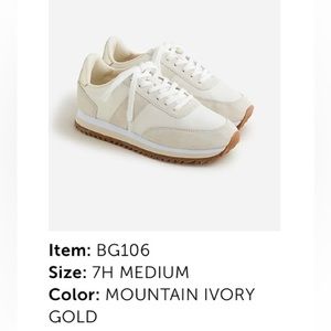 J Crew Women’s white sneakers, sz 7.5, worn once